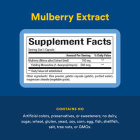 Extrait de mûrier Natural Factors sur une table en bois