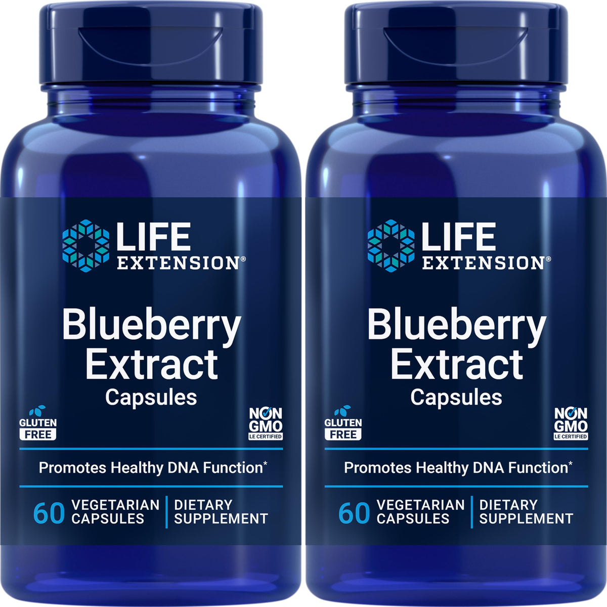 Extrait de Myrtille Life Extension, 60 Capsules Végétariennes, vue avant