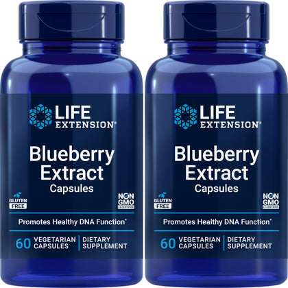 Extrait de Myrtille Life Extension, 60 Capsules Végétariennes, vue avant