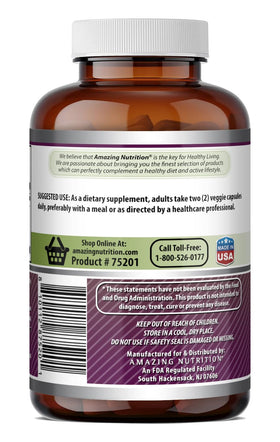 Extrait de pépin de raisin Amazing Nutrition sur une table en bois