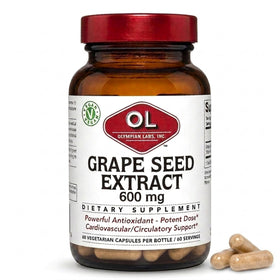 Extrait de pépin de raisin Olympian Labs 600mg 60 capsules vue de face