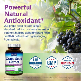 Extrait de pépins de raisin Innate Vitality 500 mg dans sa boîte