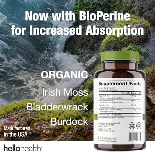 Extrait de poivre noir BioPerine sur les capsules de Mousse de Mer