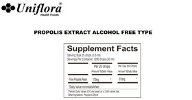 Extrait de propolis Uniflora 30ml, bouteille sur fond blanc