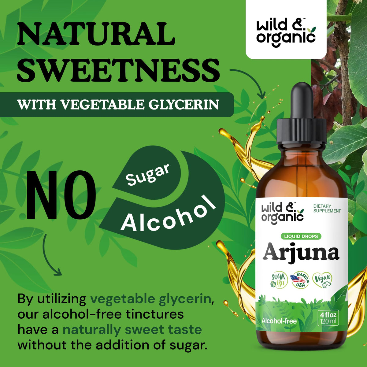 Extrait de racine d'Arjuna Wild & Organic dans une cuisine moderne
