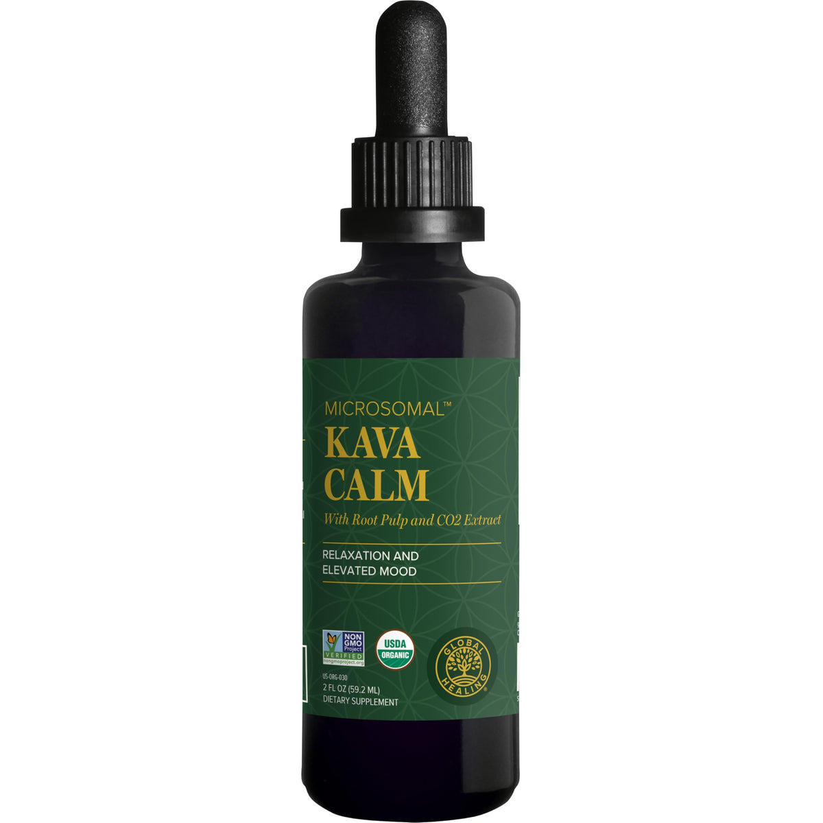 Extrait de racine de kava bio Global Healing Center 60 ml vue avant