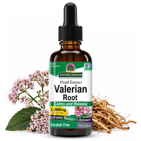 Extrait de racine de valériane Nature's Answer 1000 mg, vue de face