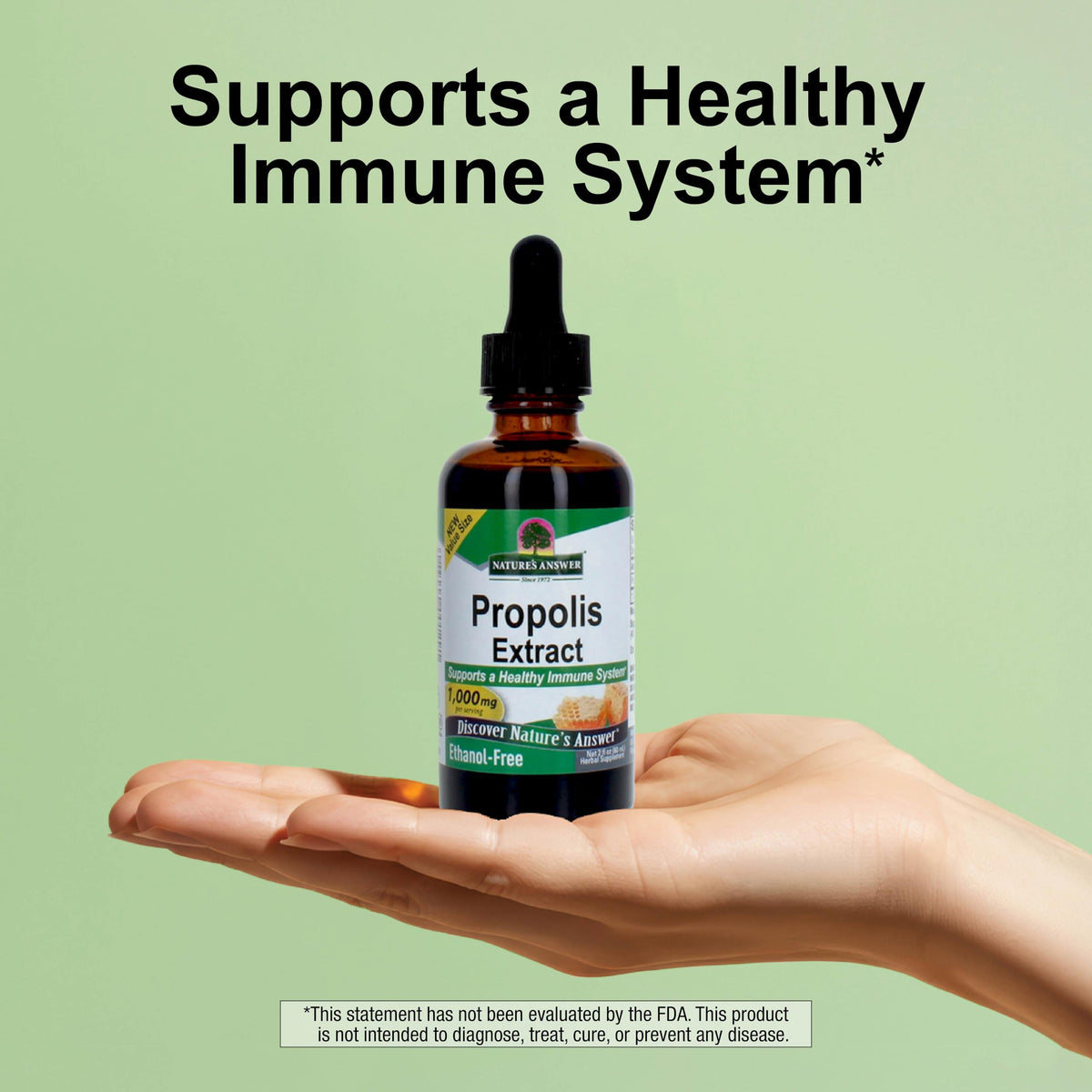Extrait de résine de propolis Nature's Answer avec goutte à goutte