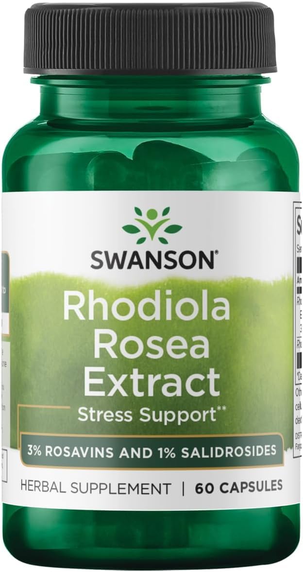 Extrait de Rhodiola Rosea Swanson 60 capsules vue avant