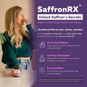 Extrait de Safran Triquetra Health, capsules sur une table