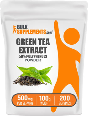 Extrait de Thé Vert BulkSupplements 100g en emballage avant