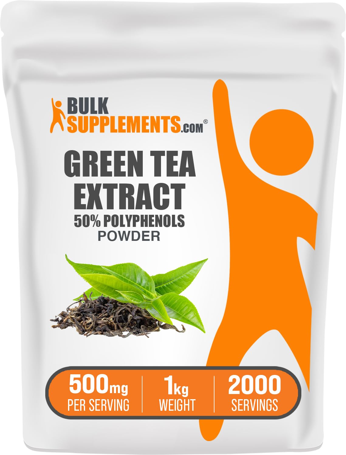 Extrait de thé vert BulkSupplements 1kg emballage avant