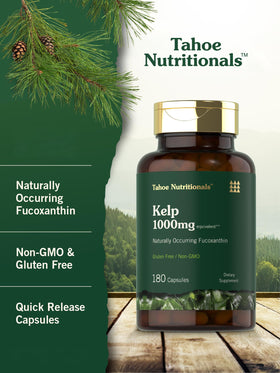 Extrait de thé vert sur l'emballage de Kelp Tahoe Nutritionals