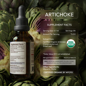 Extrait liquide d'artichaut Secrets of the Tribe avec gouttes
