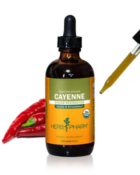 Extrait liquide de cayenne bio Herb Pharm 120 ml vue avant