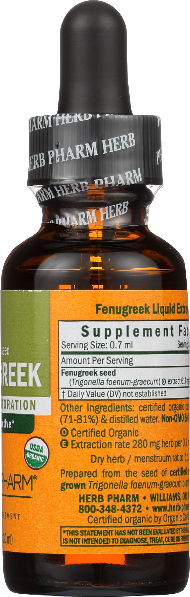 Extrait liquide de fenugrec Herb Pharm 30 ml sur table