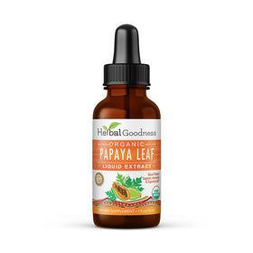 Extrait liquide de feuille de papaye bio Herbal Goodness 30ml vue avant