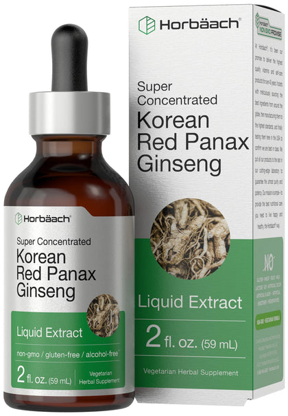 Extrait liquide de ginseng rouge coréen Horbäach 60 ml, vue avant