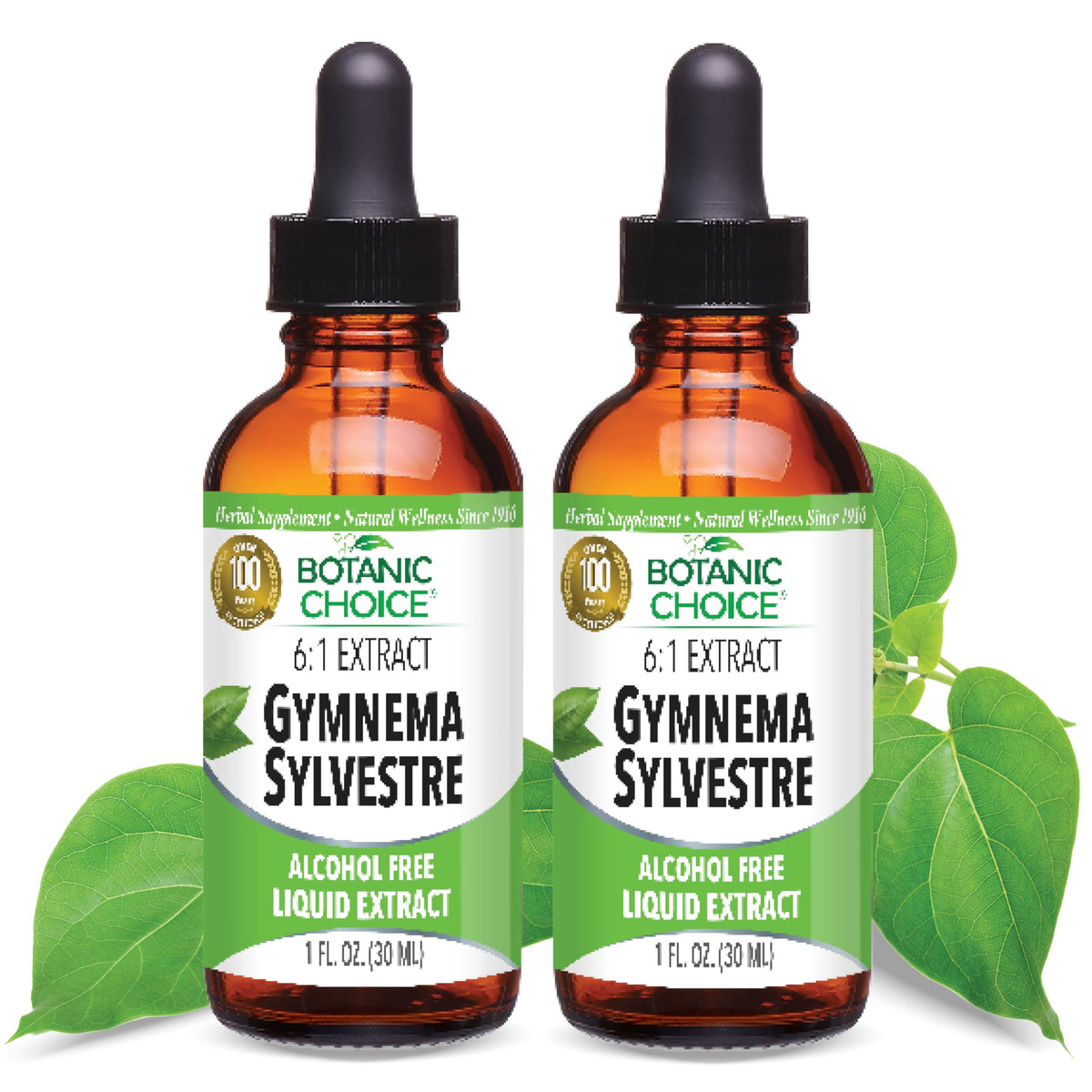 Extrait liquide de Gymnema Sylvestre Botanic Choice pack de 2 flacons 1oz