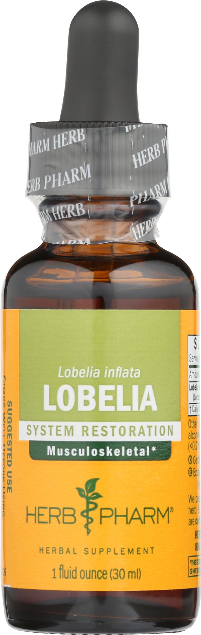 Extrait liquide de Lobélie Herb Pharm 30 ml, vue de face