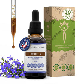 Extrait liquide de lobélie Secrets of the Tribe 60 ml vue avant avec pipette