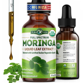 Extrait liquide de Moringa PURA VIDA 145g avec étiquette bio
