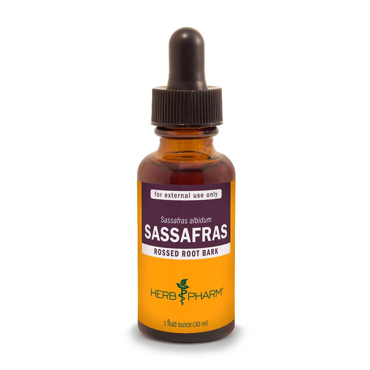 Extrait liquide de racine de sassafras Herb Pharm 30 ml avec étiquette