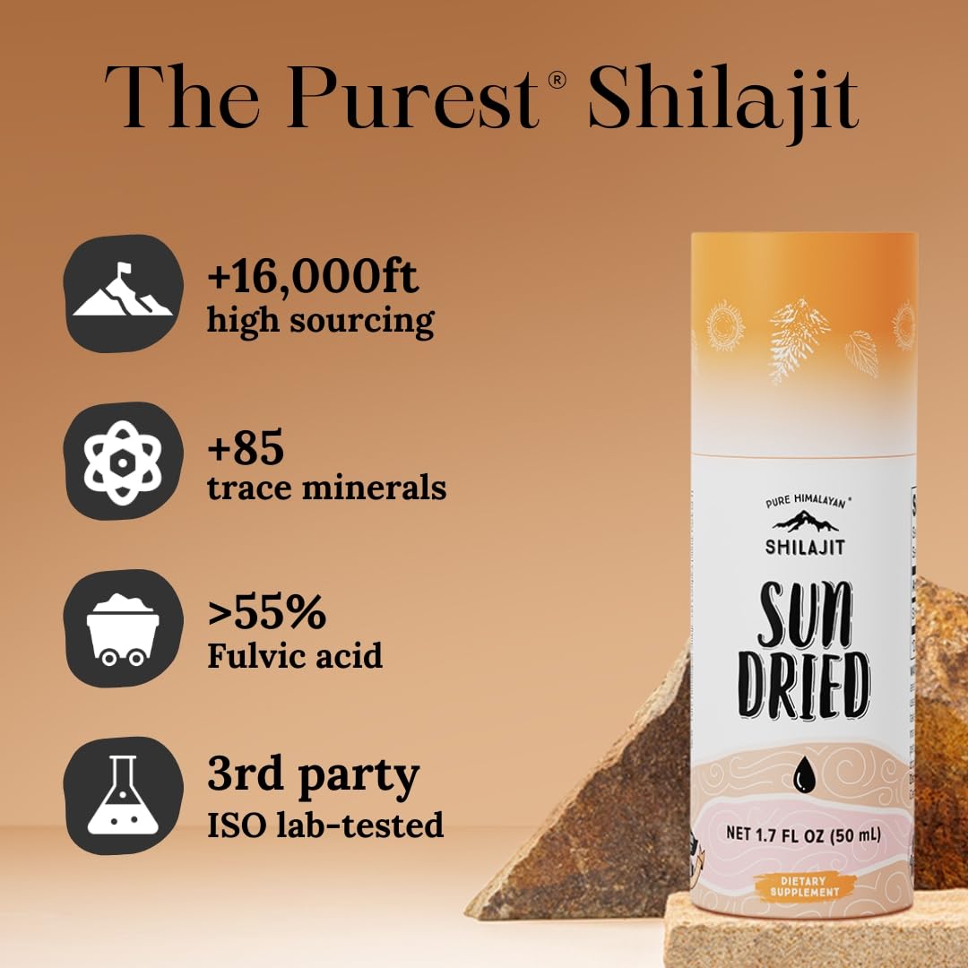 Extrait liquide de shilajit dans un verre d'eau