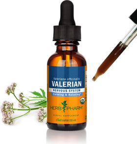 Extrait liquide de valériane Herb Pharm 30 ml, vue de face