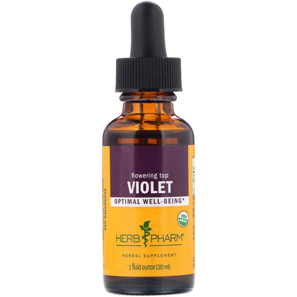 Extrait Liquide de Violette Bio Herb Pharm 30 ml vue avant