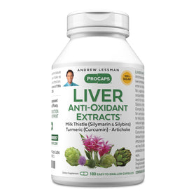 Extraits Antioxydants pour le Foie ANDREW LESSMAN 180 capsules avant
