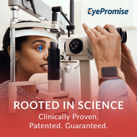 EyePromise DVS gélules sur une table, mise en scène