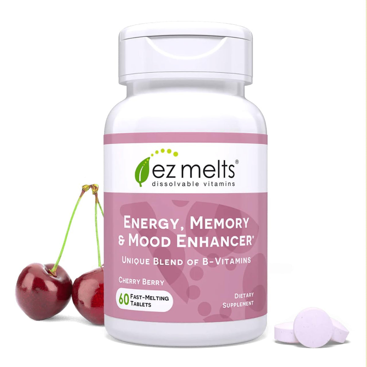EZ Melts 60 comprimés cerise vue de face