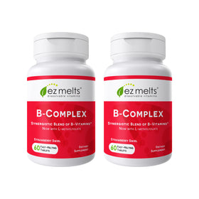 EZ Melts B-Complex Dissolvable 120 Comprimés Saveur Fraise - vue avant