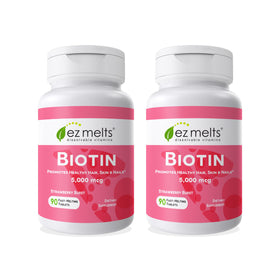 EZ Melts Biotine 5 000 mcg 180 comprimés emballage avant