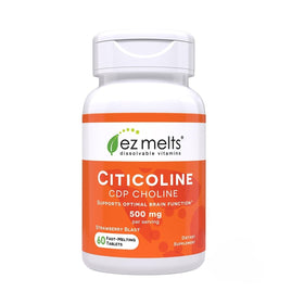 EZ Melts Citicoline 250 mg comprimés sublinguaux à la fraise naturelle
