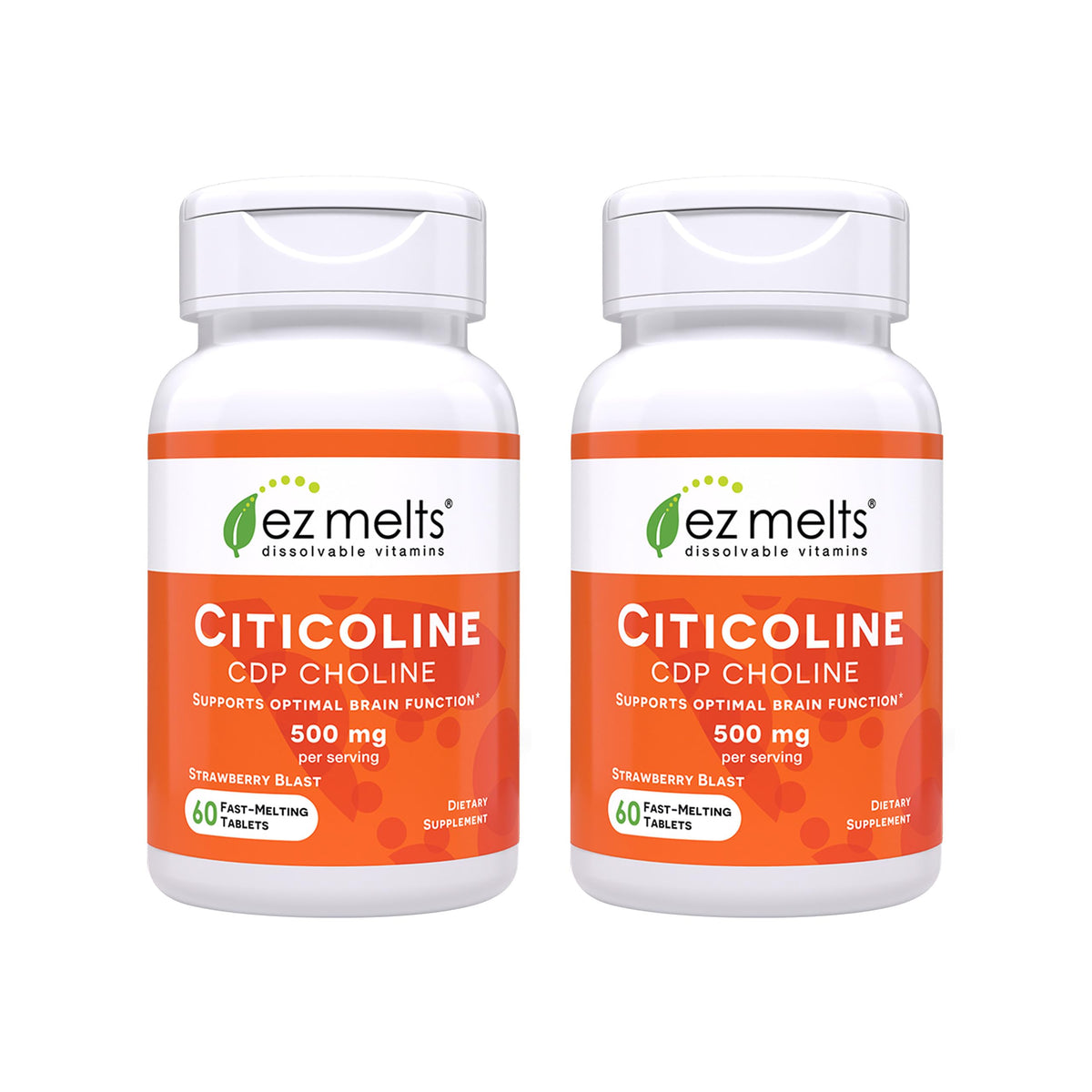 EZ Melts Citicoline 500 mg comprimés dissous modèle fraise