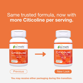 EZ Melts Citicoline 500 mg comprimés dissous sur une cuillère
