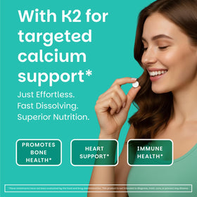 EZ Melts D3 5 000 UI & K2 120 mcg, comprimés à dissoudre, vue de côté