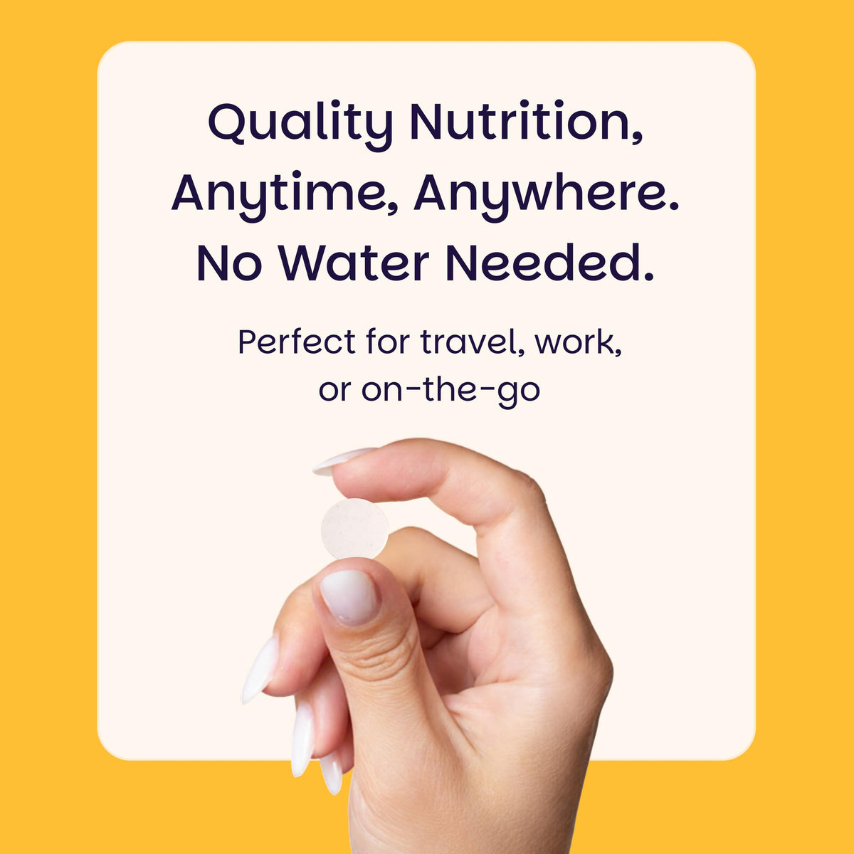 EZ Melts Folate comprimés Orange avec étiquette nutritionnelle