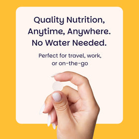 EZ Melts Folate comprimés Orange avec étiquette nutritionnelle