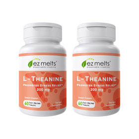 EZ Melts L-Théanine 200 mg 120 comprimés cerise vue de face