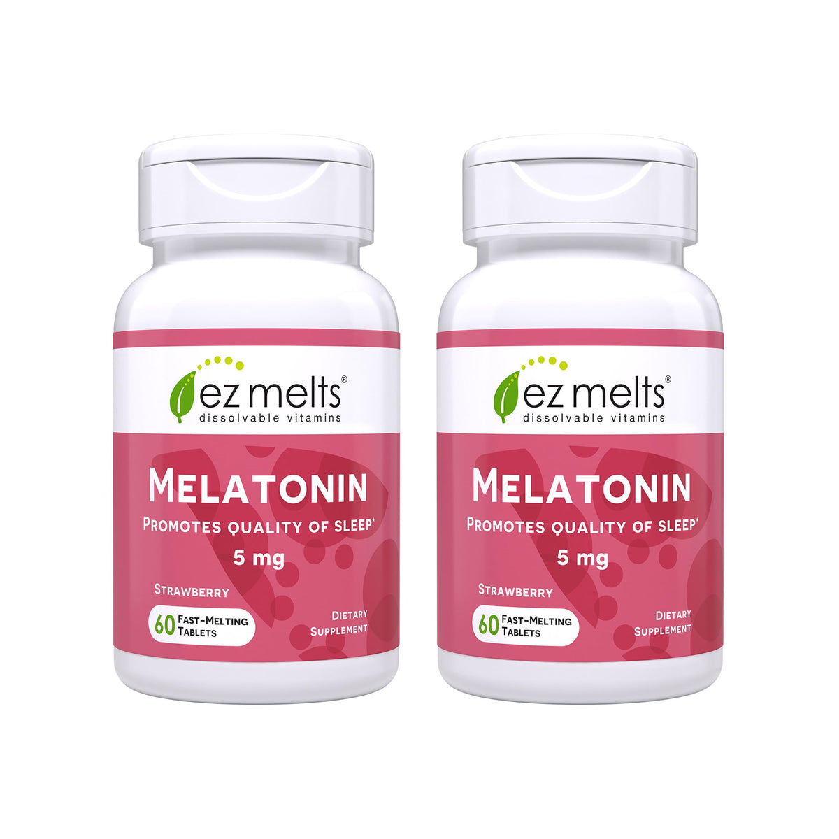 EZ Melts Mélatonine 5 mg 120 comprimés fraise vue de face