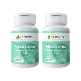 EZ Melts Melatonine 5 mg 120 comprimés menthe fraîche vue de face
