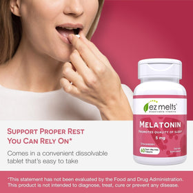 EZ Melts Mélatonine 5 mg comprimés fraise avec des fruits