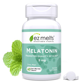 EZ Melts Melatonine 5 mg comprimés menthe fraîche, vue de face