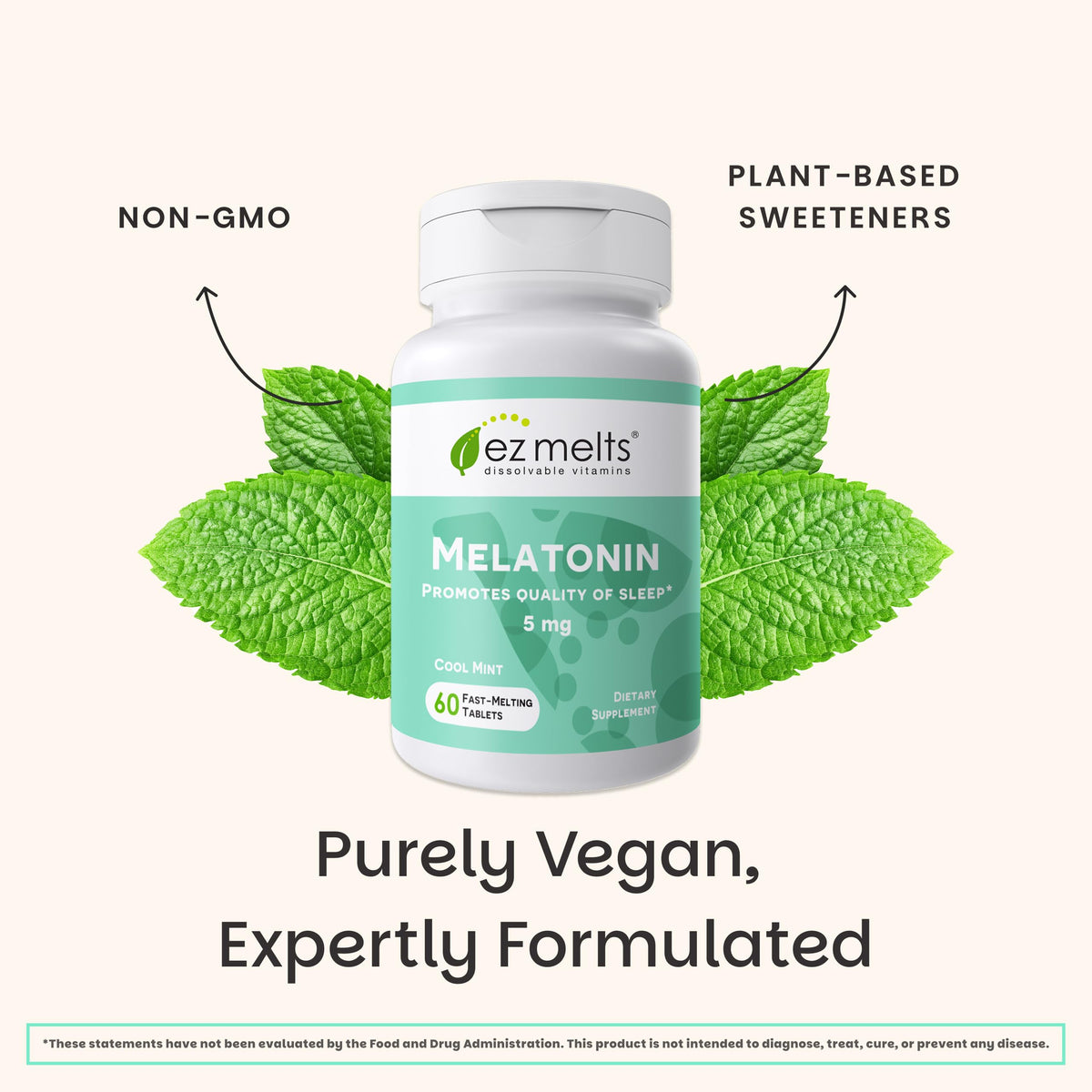 EZ Melts Melatonine 5 mg, vue de côté