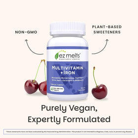 EZ Melts Multivitamine avec Fer, flacon ouvert