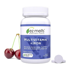 EZ Melts Multivitamine Dissolvante 60 Comprimés saveur Cerise Tropicale