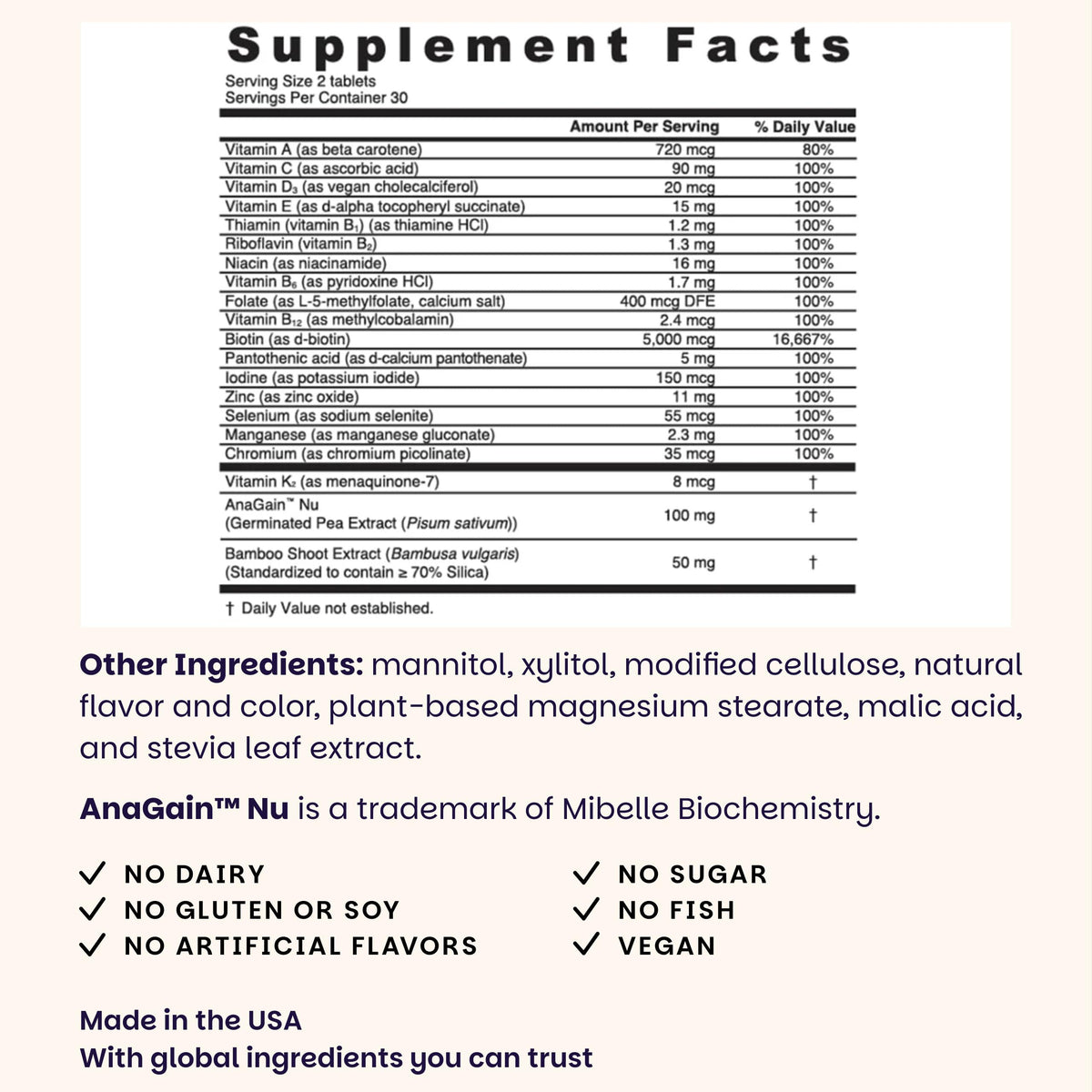 EZ Melts Multivitamines Femme 60 comprimés pêche emballage